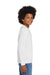 Gildan 5400B Youth Long Sleeve Crewneck T-Shirt White Model Side