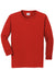 Gildan 5400B Youth Long Sleeve Crewneck T-Shirt Red Flat Front