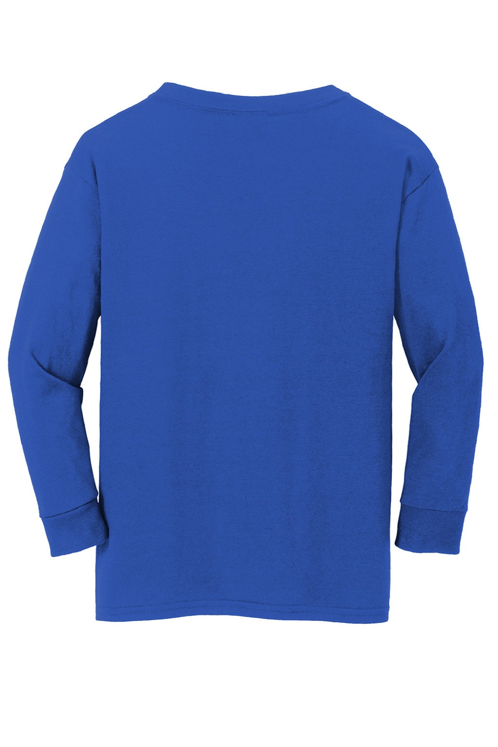 Gildan 5400B Youth Long Sleeve Crewneck T-Shirt Royal Blue Flat Back