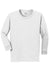 Gildan 5400B Youth Long Sleeve Crewneck T-Shirt White Flat Front
