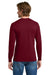 Gildan 5400 Mens Long Sleeve Crewneck T-Shirt Cardinal Red Model Back