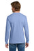 Gildan 5400 Mens Long Sleeve Crewneck T-Shirt Carolina Blue Model Back