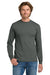 Gildan 5400 Mens Long Sleeve Crewneck T-Shirt Charcoal Grey Model Front