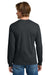 Gildan 5400 Mens Long Sleeve Crewneck T-Shirt Heather Dark Grey Model Back