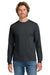 Gildan 5400 Mens Long Sleeve Crewneck T-Shirt Heather Dark Grey Model Front