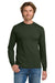 Gildan 5400 Mens Long Sleeve Crewneck T-Shirt Forest Green Model Front