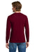 Gildan 5400 Mens Long Sleeve Crewneck T-Shirt Garnet Red Model Back