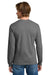 Gildan 5400 Mens Long Sleeve Crewneck T-Shirt Heather Graphite Grey Model Back