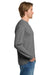 Gildan 5400 Mens Long Sleeve Crewneck T-Shirt Heather Graphite Grey Model Side