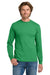 Gildan 5400 Mens Long Sleeve Crewneck T-Shirt Irish Green Model Front
