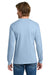 Gildan 5400 Mens Long Sleeve Crewneck T-Shirt Light Blue Model Back