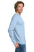 Gildan 5400 Mens Long Sleeve Crewneck T-Shirt Light Blue Model Side