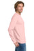 Gildan 5400 Mens Long Sleeve Crewneck T-Shirt Light Pink Model Side
