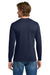 Gildan 5400 Mens Long Sleeve Crewneck T-Shirt Navy Blue Model Back