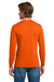 Gildan 5400 Mens Long Sleeve Crewneck T-Shirt Orange Model Back
