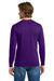 Gildan 5400 Mens Long Sleeve Crewneck T-Shirt Purple Model Back