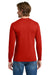 Gildan 5400 Mens Long Sleeve Crewneck T-Shirt Red Model Back
