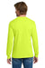 Gildan 5400 Mens Long Sleeve Crewneck T-Shirt Safety Green Model Back