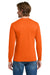 Gildan 5400 Mens Long Sleeve Crewneck T-Shirt Safety Orange Model Back