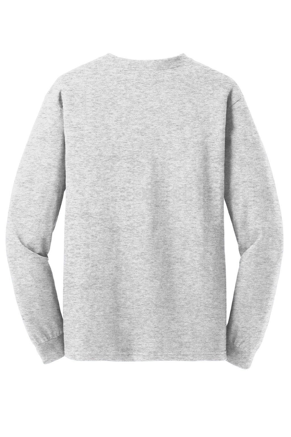 Gildan 5400 Mens Long Sleeve Crewneck T-Shirt Ash Grey Flat Back