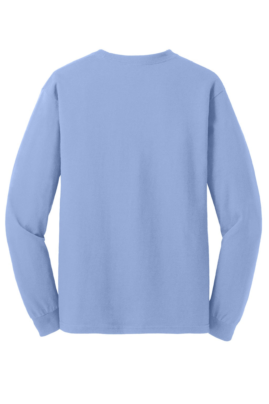 Gildan 5400 Mens Long Sleeve Crewneck T-Shirt Carolina Blue Flat Back