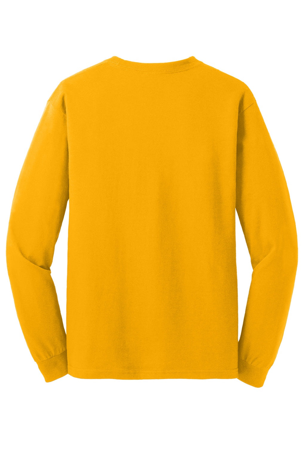 Gildan 5400 Mens Long Sleeve Crewneck T-Shirt Gold Flat Back