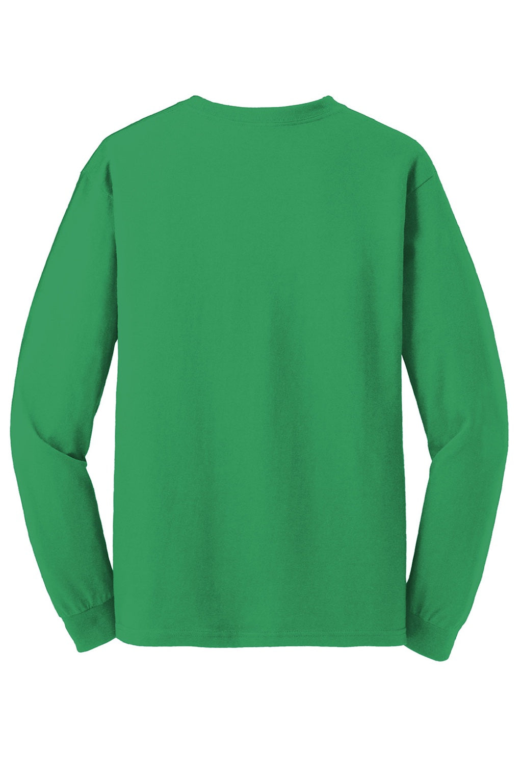 Gildan 5400 Mens Long Sleeve Crewneck T-Shirt Irish Green Flat Back