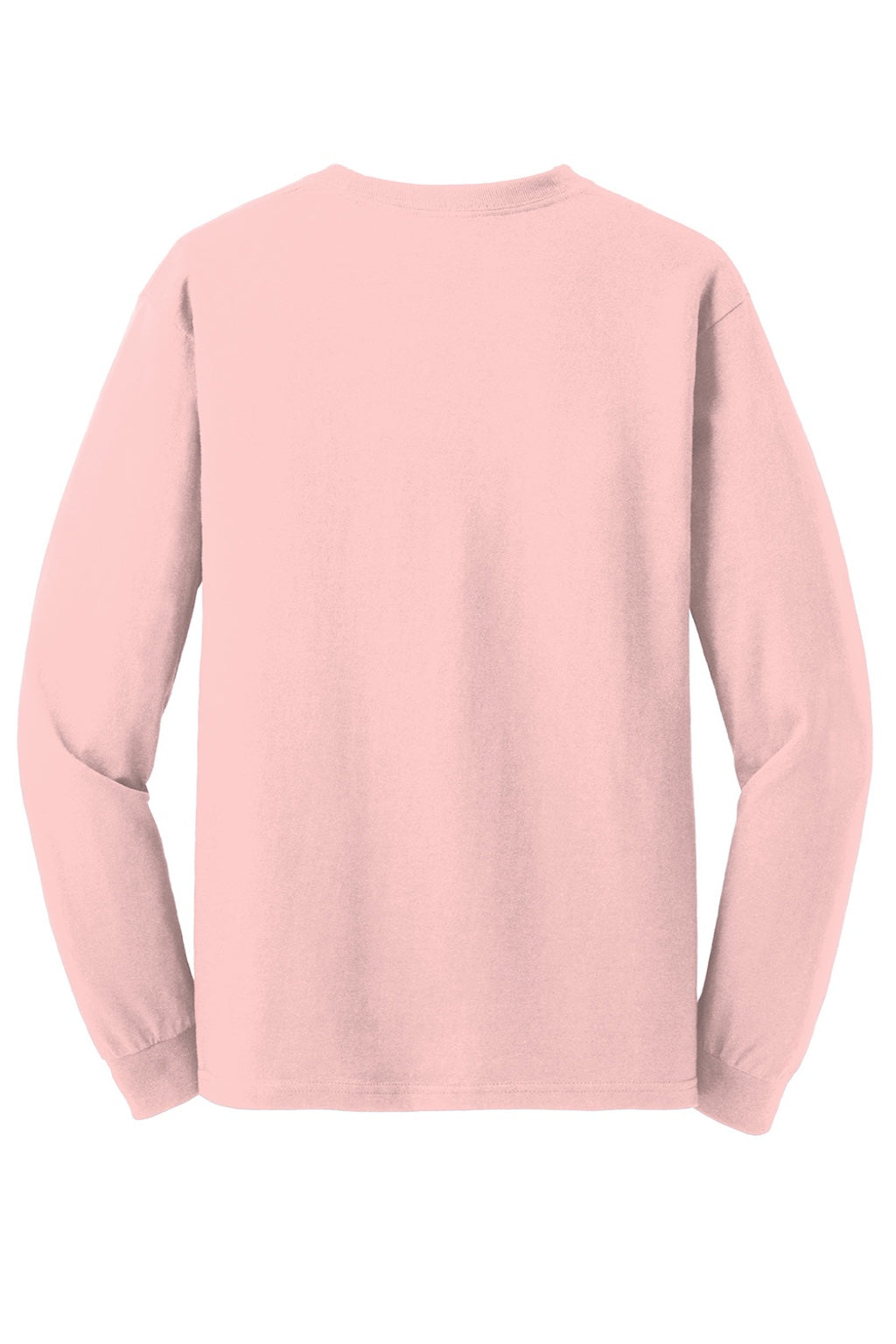 Gildan 5400 Mens Long Sleeve Crewneck T-Shirt Light Pink Flat Back