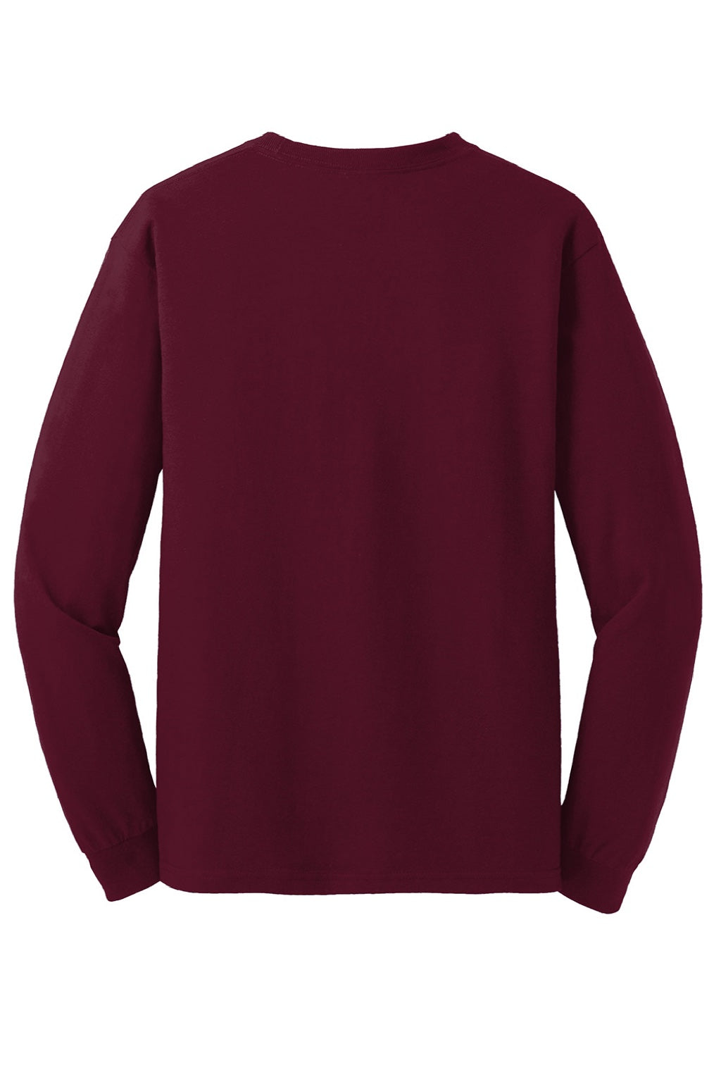 Gildan 5400 Mens Long Sleeve Crewneck T-Shirt Maroon Flat Back