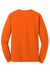 Gildan 5400 Mens Long Sleeve Crewneck T-Shirt Orange Flat Back