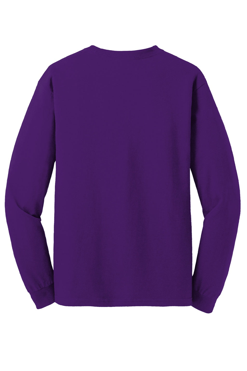 Gildan 5400 Mens Long Sleeve Crewneck T-Shirt Purple Flat Back