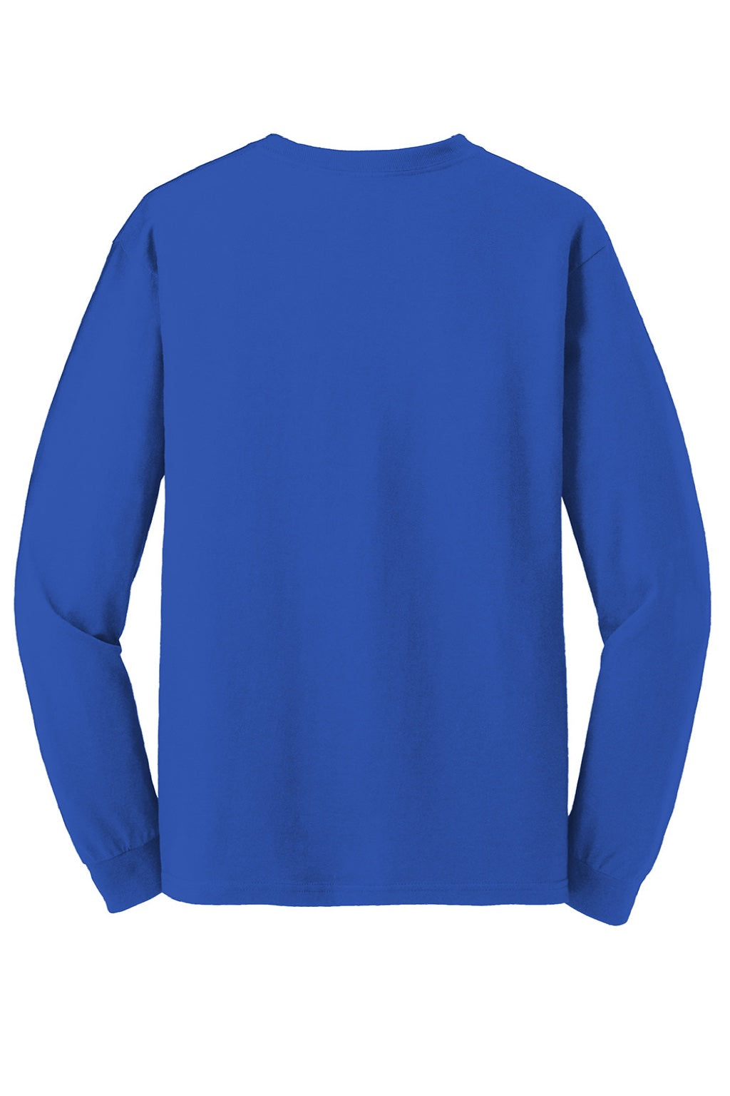Gildan 5400 Mens Long Sleeve Crewneck T-Shirt Royal Blue Flat Back