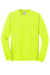 Gildan 5400 Mens Long Sleeve Crewneck T-Shirt Safety Green Flat Front