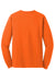 Gildan 5400 Mens Long Sleeve Crewneck T-Shirt Safety Orange Flat Back