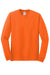 Gildan 5400 Mens Long Sleeve Crewneck T-Shirt Safety Orange Flat Front