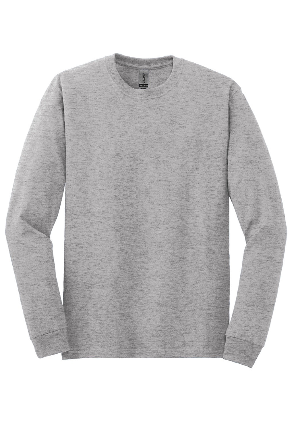 Gildan 5400 Mens Long Sleeve Crewneck T-Shirt Sport Grey Flat Front
