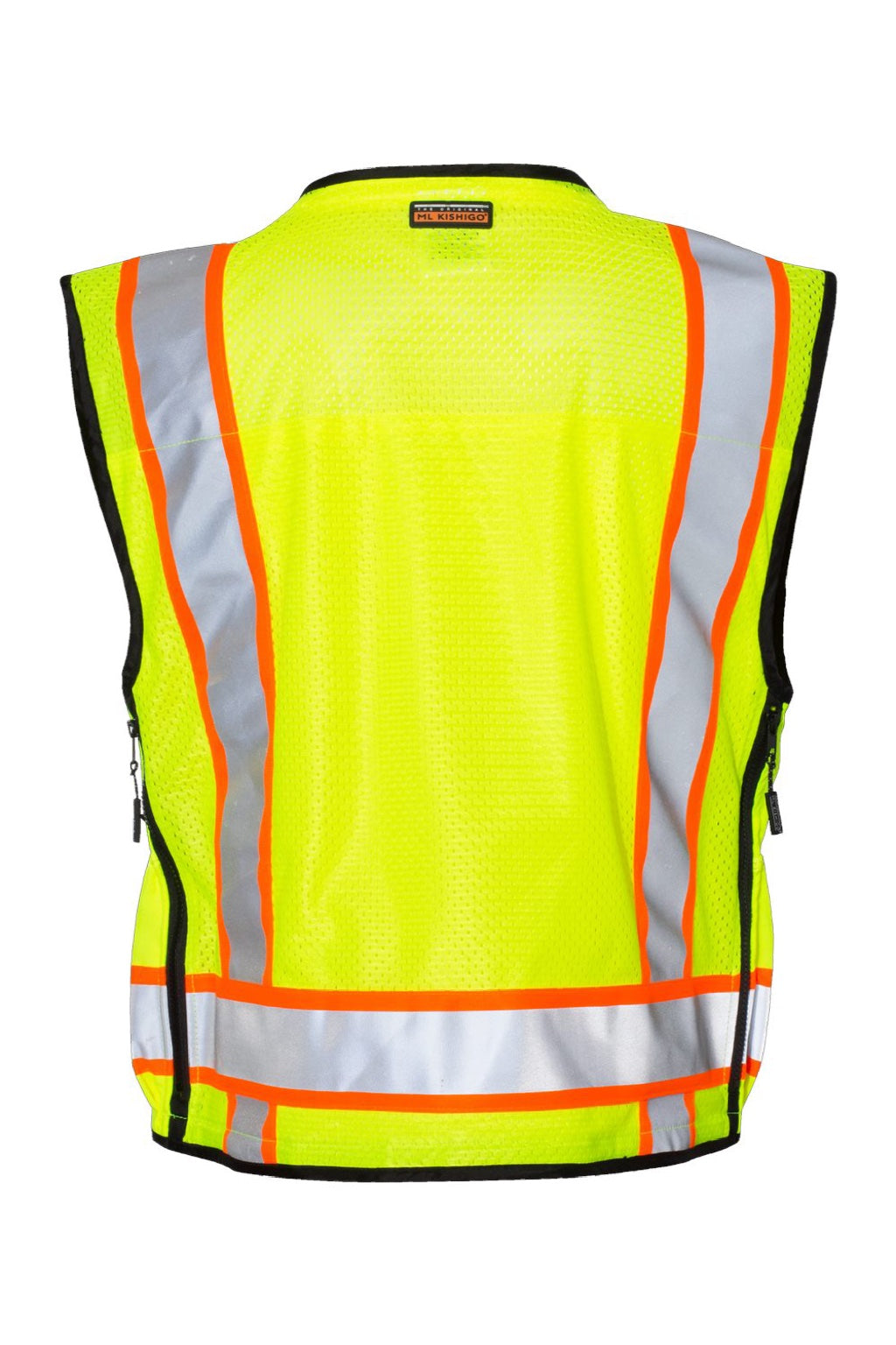 Kishigo S5000-5001 Unisex Professional Surveyors Vest Lime Green Flat Back