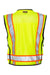 Kishigo S5000-5001 Mens Professional Surveyors Vest Lime Green Flat Back