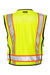 Kishigo S5000-5001 Unisex Professional Surveyors Vest Lime Green Flat Back
