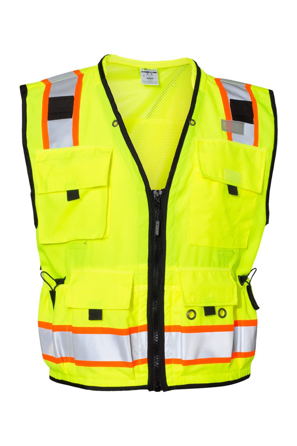 Kishigo S5000-5001 Unisex Professional Surveyors Vest Lime Green Flat Front