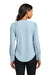 Mercer+Mettle MM1019 Womens Moisture Wicking Stretch Jersey Long Sleeve Blouson Top Celestial Blue Model Back