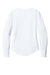 Mercer+Mettle MM1019 Womens Moisture Wicking Stretch Jersey Long Sleeve Blouson Top White Flat Back