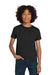 Hanes 5450 Youth Authentic Short Sleeve Crewneck T-Shirt Black Model Front
