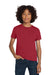 Hanes 5450 Youth Authentic Short Sleeve Crewneck T-Shirt Deep Red Model Front