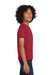 Hanes 5450 Youth Authentic Short Sleeve Crewneck T-Shirt Deep Red Model Side