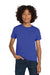 Hanes 5450 Youth Authentic Short Sleeve Crewneck T-Shirt Deep Royal Blue Model Front