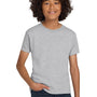 Hanes Youth Authentic Short Sleeve Crewneck T-Shirt - Light Steel Grey