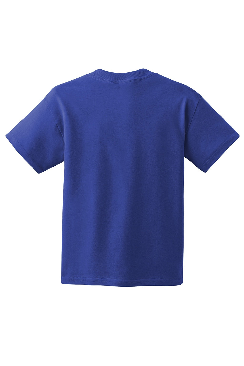 Hanes 5450 Youth Authentic Short Sleeve Crewneck T-Shirt Deep Royal Blue Flat Back