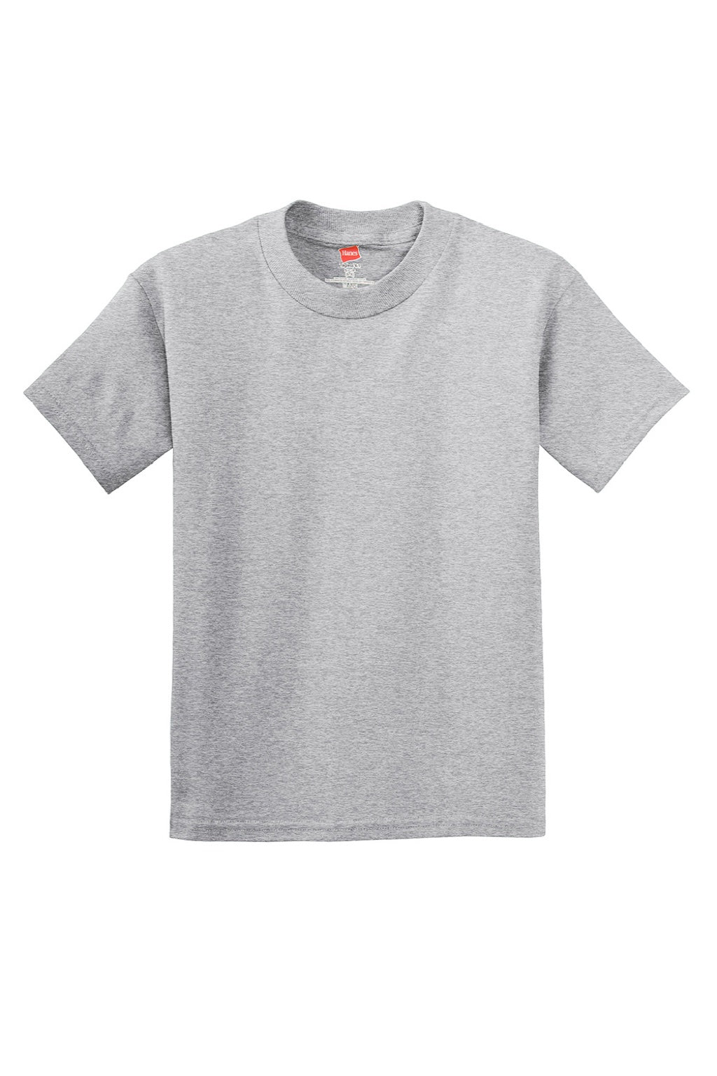 Hanes 5450 Youth Authentic Short Sleeve Crewneck T-Shirt Light Steel Grey Flat Front
