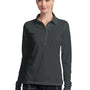 Nike Womens Stretch Tech Dri-Fit Moisture Wicking Long Sleeve Polo Shirt - Anthracite Grey